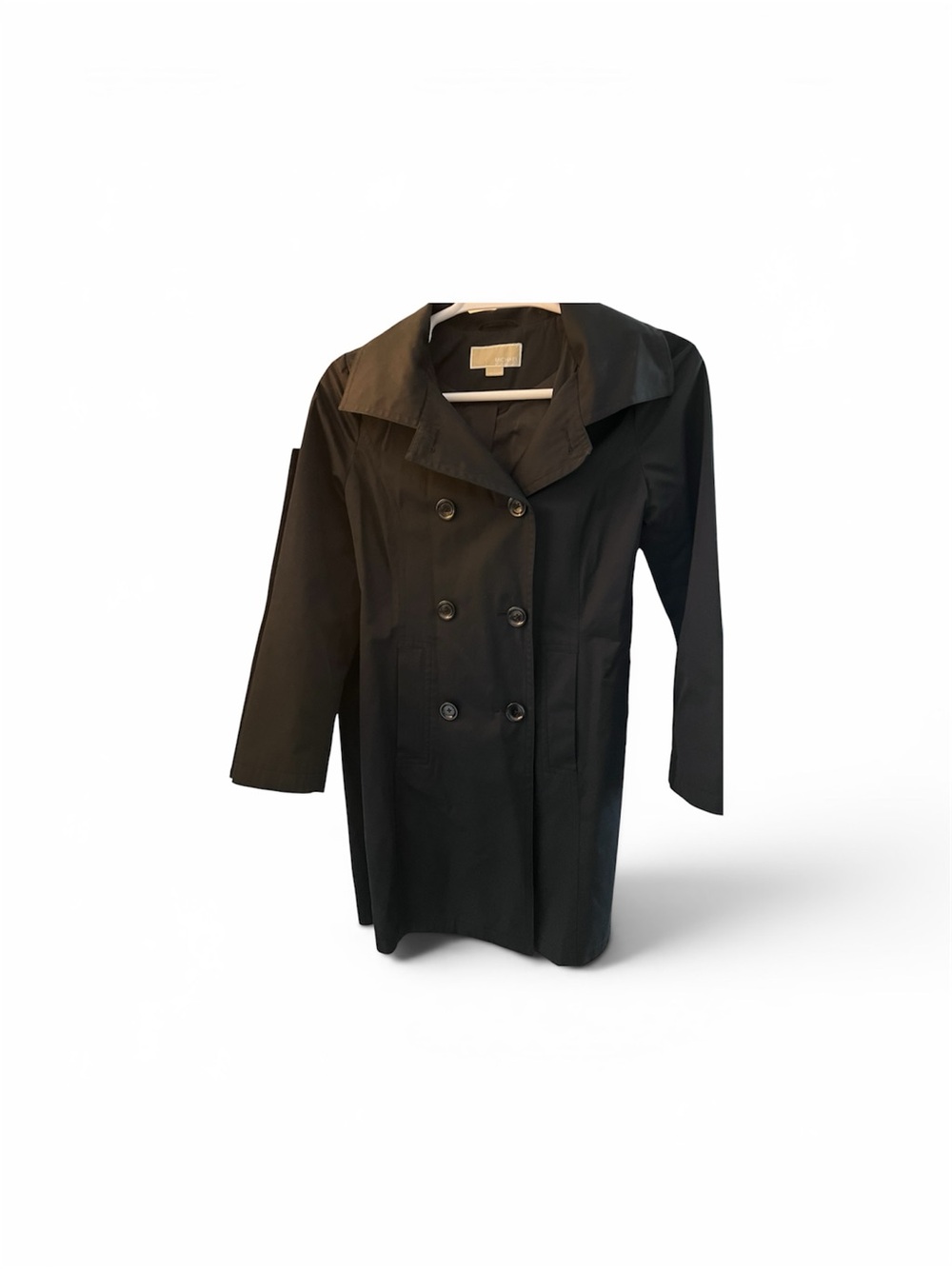 Classic Black Double-Breasted Michael Kors Women's Trench Coat